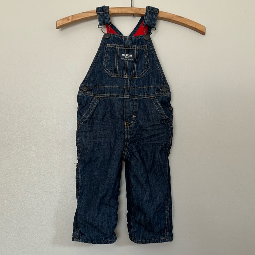 Oshkosh B’Gosh fleece-lined denim overalls